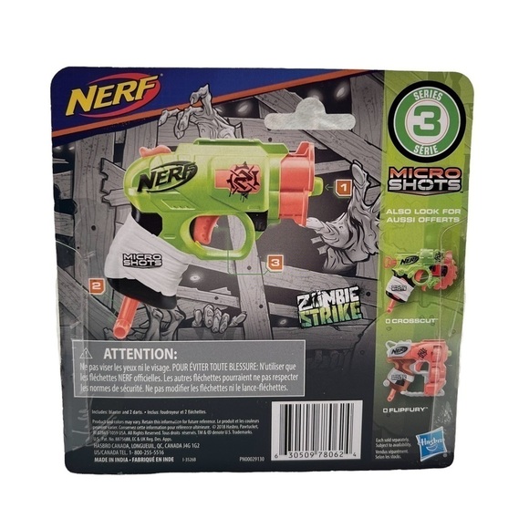 NWT Nerf MicroShots Zombie Strike Double Strike Dart Blaster Toy - Picture 2 of 2